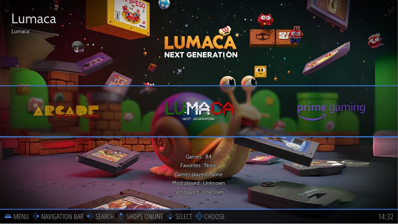 Schermata principale di Lumaca Next Generation